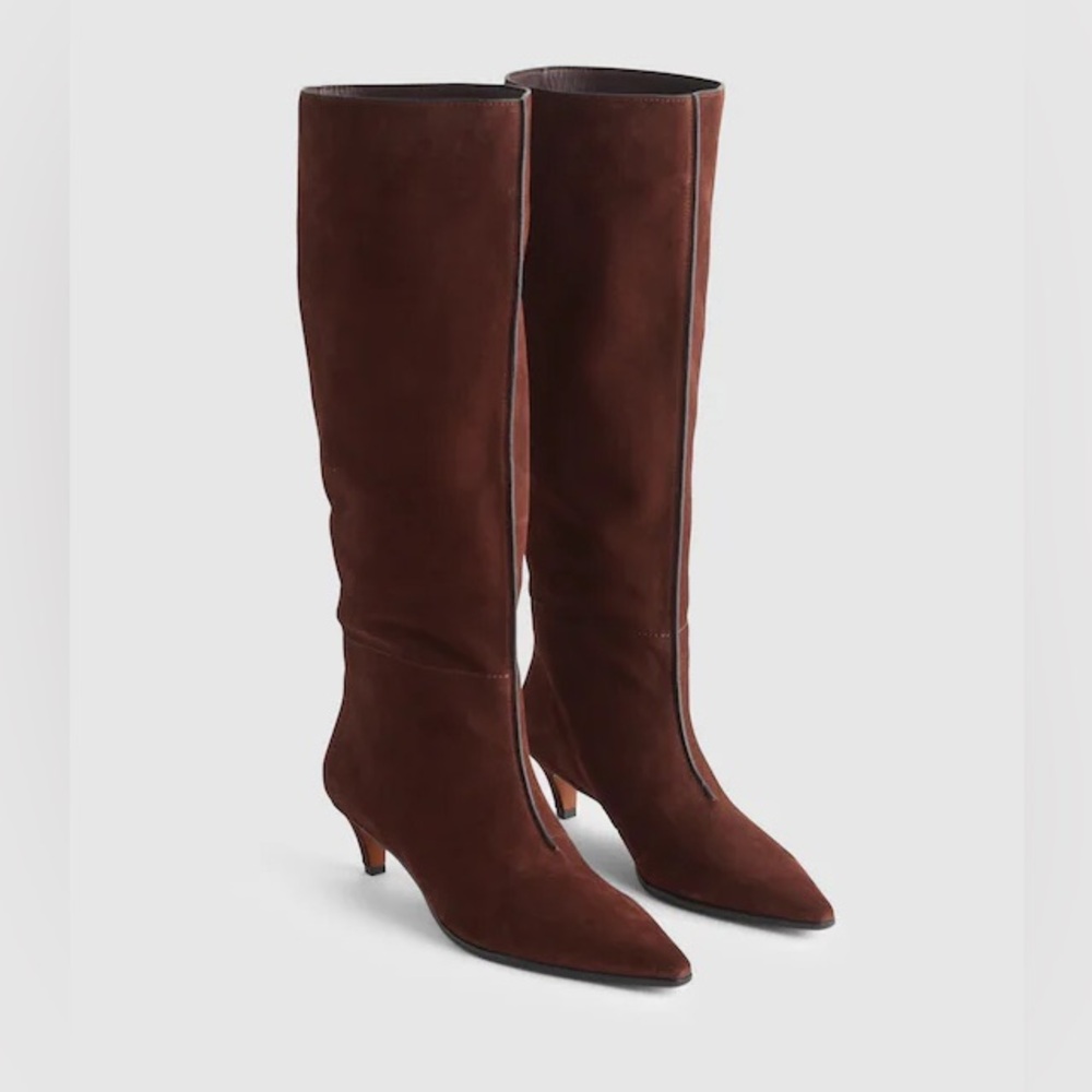 Madewell The Emilie Tall Boot in Chocolate Raisin